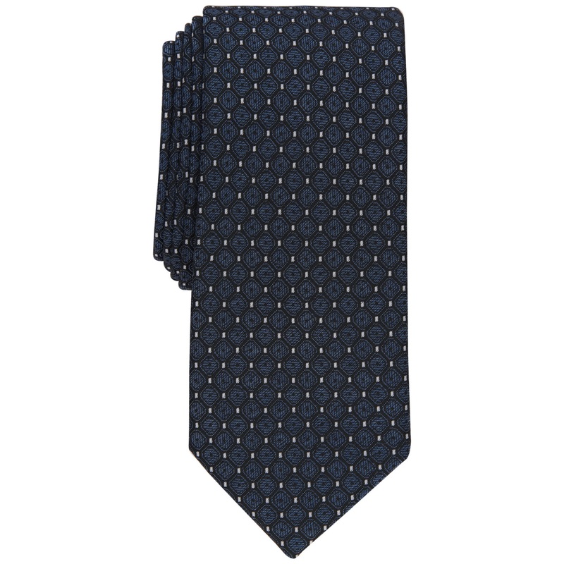 Alfani Men's Morgan Slim Tie Dark Navy Blue Necktie