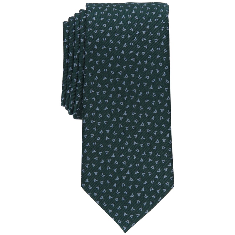 Alfani Men's Pelican Slim Tie Hunter Green Necktie