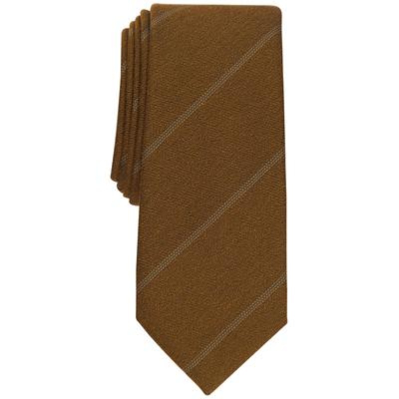Alfani Men's Slim Stripe Tie Yellow Necktie