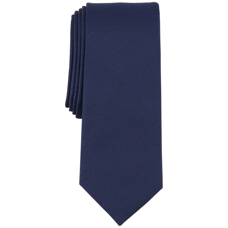 Bar Iii Men's Cassina Vine Tie  Navy Blue Necktie
