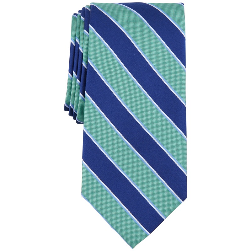 Club Room Men's Brook Stripe Tie Mint Green Blue Necktie