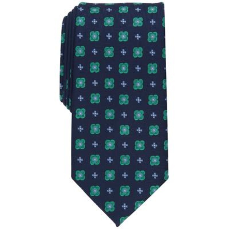 Club Room Men's Classic Geo Neat Tie Green Blue Necktie