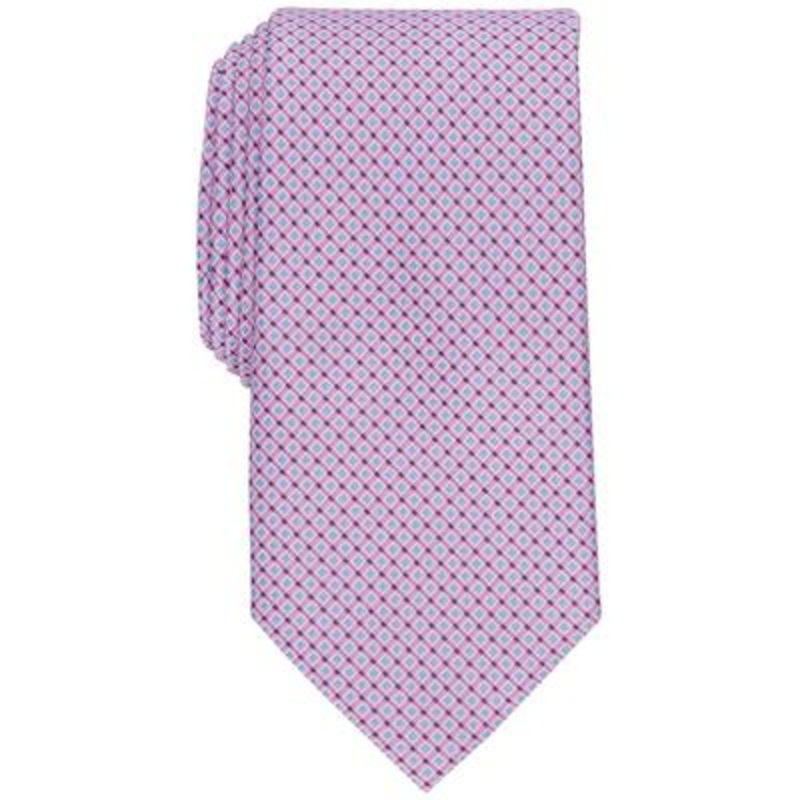 Club Room Men's Classic Geo Neat Tie Pink Necktie