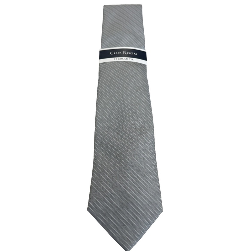 Club Room Men's Kane Tie Charcoal Grey Necktie