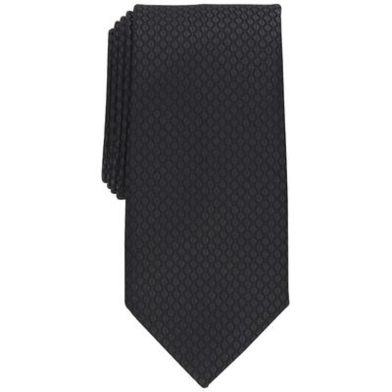 Perry Ellis Men's Boland Classic Geo Print Tie Black Necktie