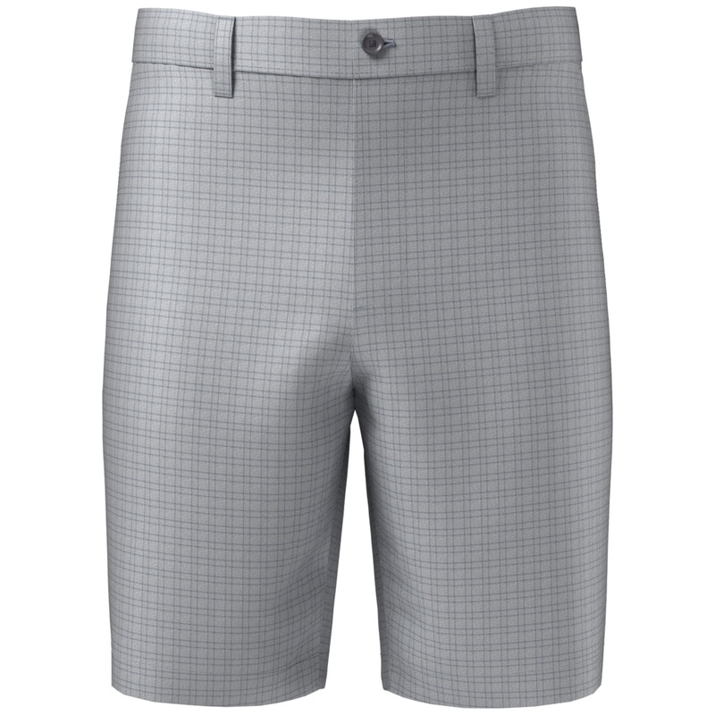 PGA TOUR Apparel Men's Flat Front Mini Geo Print Golf Shorts Tradewinds Grey 42