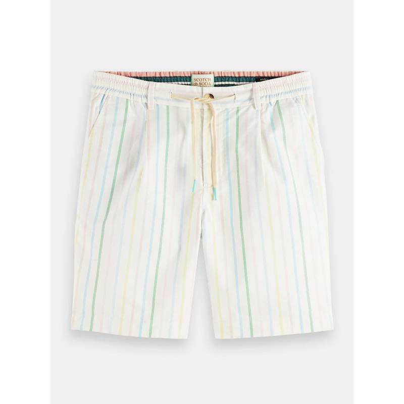 Scotch & Soda Mens Blake striped Bermuda shorts Size 38 White Multicolor Stripes