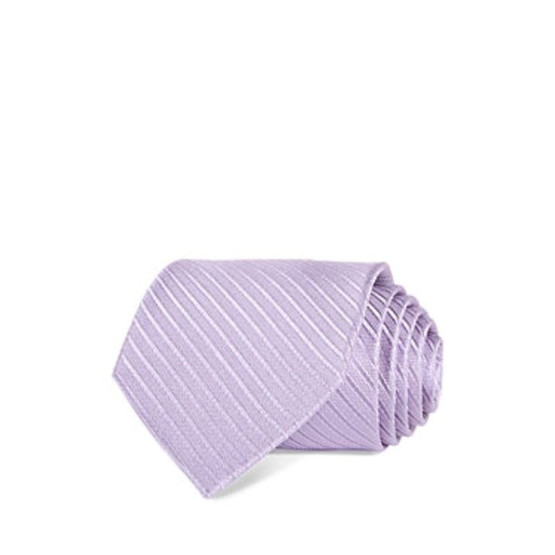 The Men's Store  Diagonal Stripe Silk Tie Light Purple Necktie