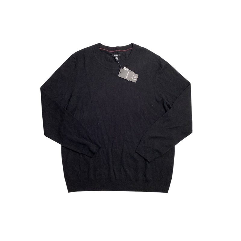 Alfani Men's Long Sleeve V Neck Sweater Deep Black XL