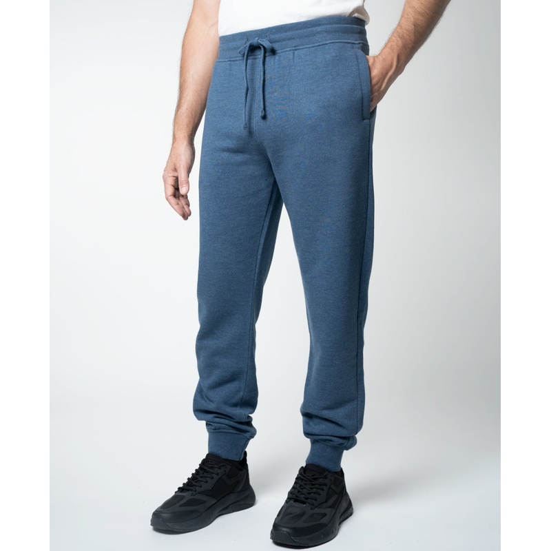 Lazer Mens Burnout Fleece Jogger Pants Sweatpants Dusk Blue XXL