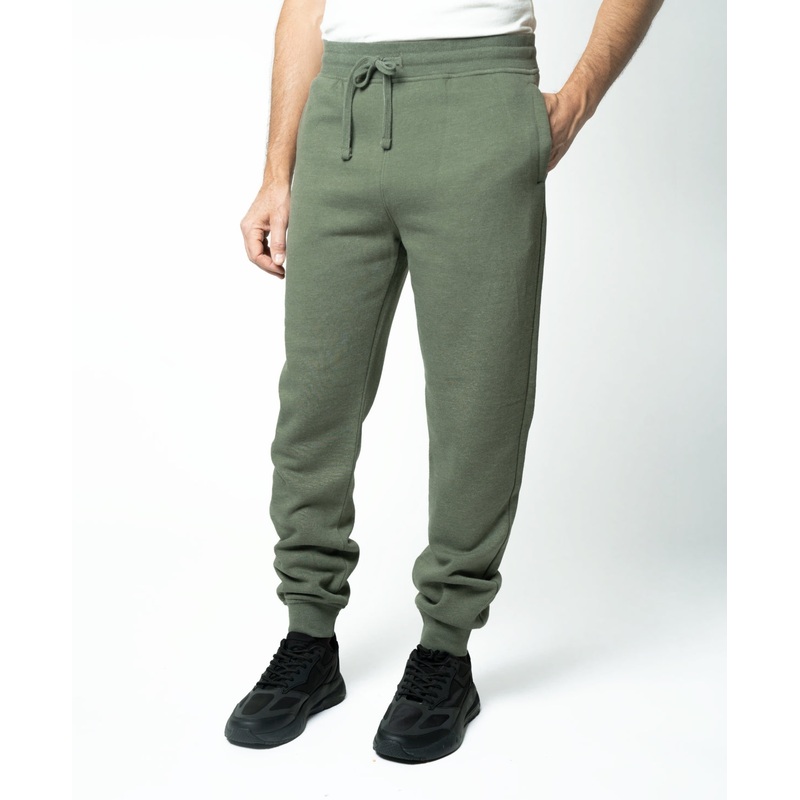 Lazer Mens Burnout Fleece Jogger Pants Sweatpants Thyme Green 2XL