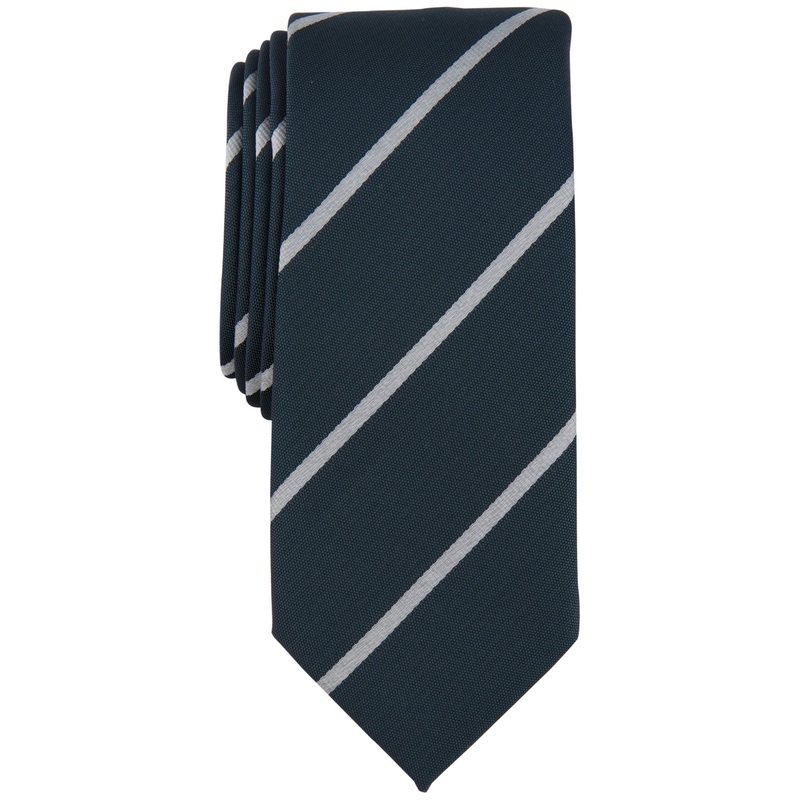 Alfani Men's Tie Tracey Stripe Necktie Hunter Green