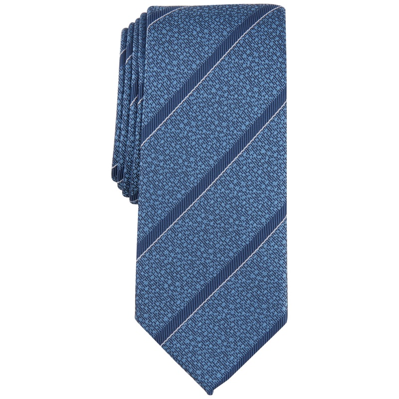 Alfani Mens Necktie  Slim Stripe Tie Indigo Blue