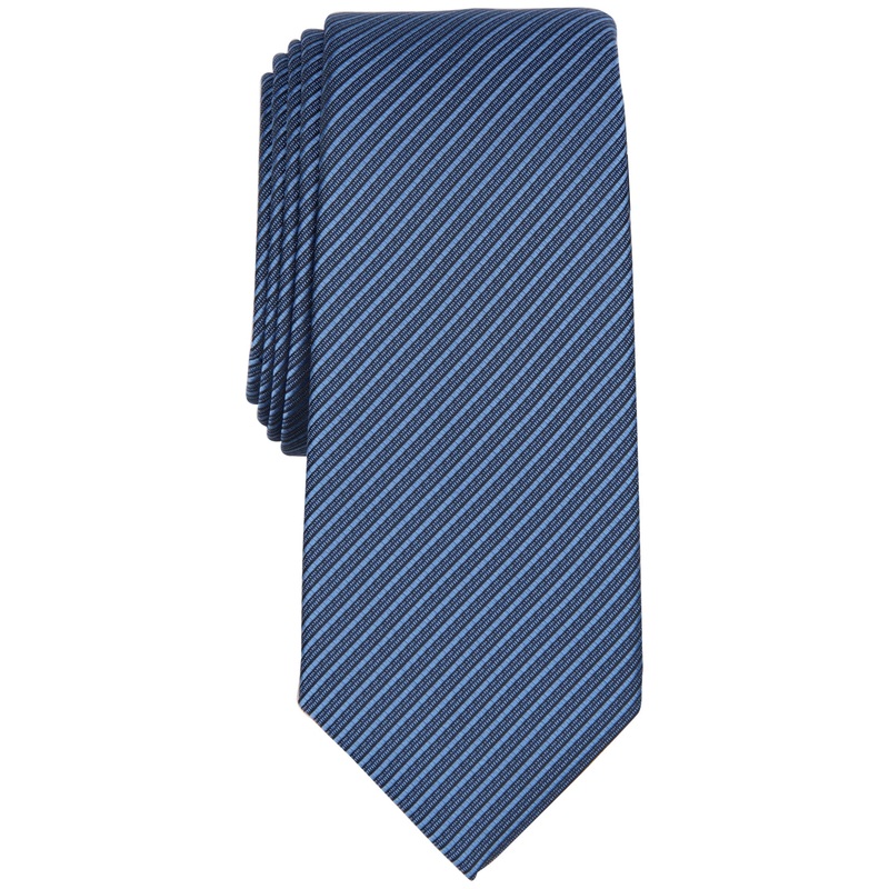 Alfani Mens Tie Chauncey Stripe Necktie Blue
