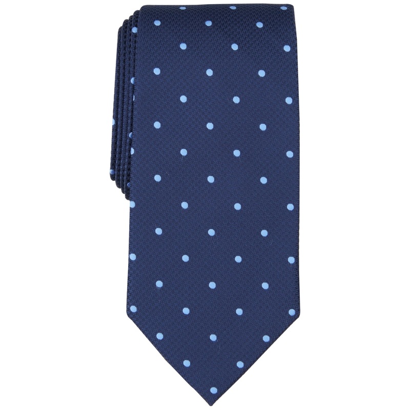 Club Room Mens Necktie Delevan Dot Blue Tie