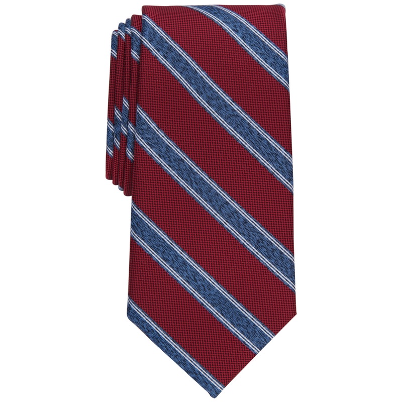 Club Room Mens Tie Classic Stripe Necktie Red