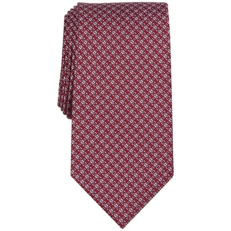 Perry Ellis Mens Necktie Kallosa Textured Tie Red