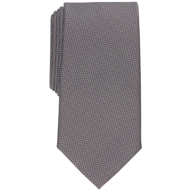 Perry Ellis Mens Necktie Taupe Micro Print Tie