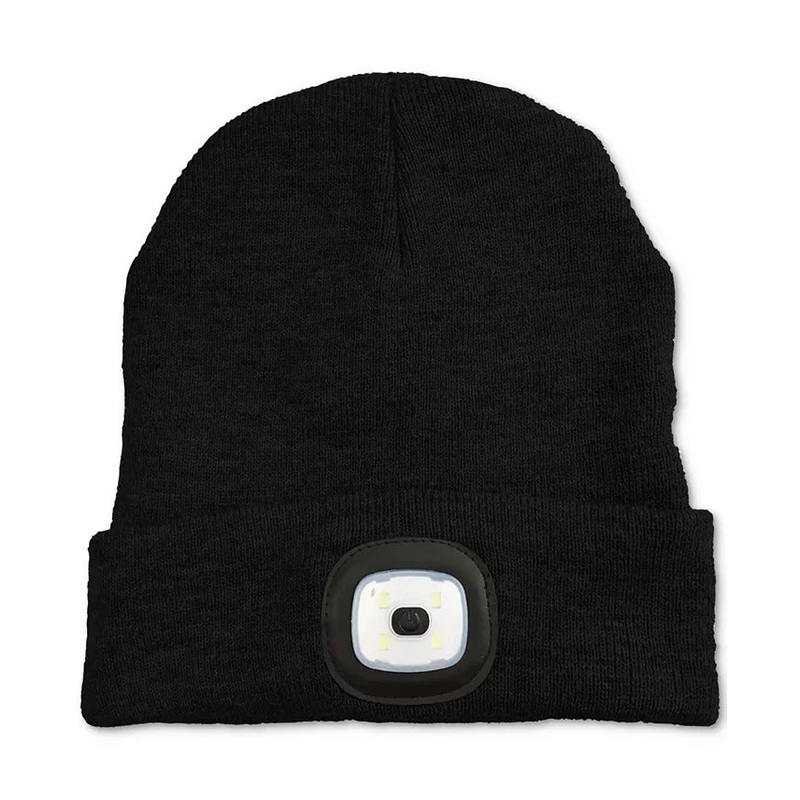 Adventure LED Lighted Cuffed Beanie Hat Black OSFA