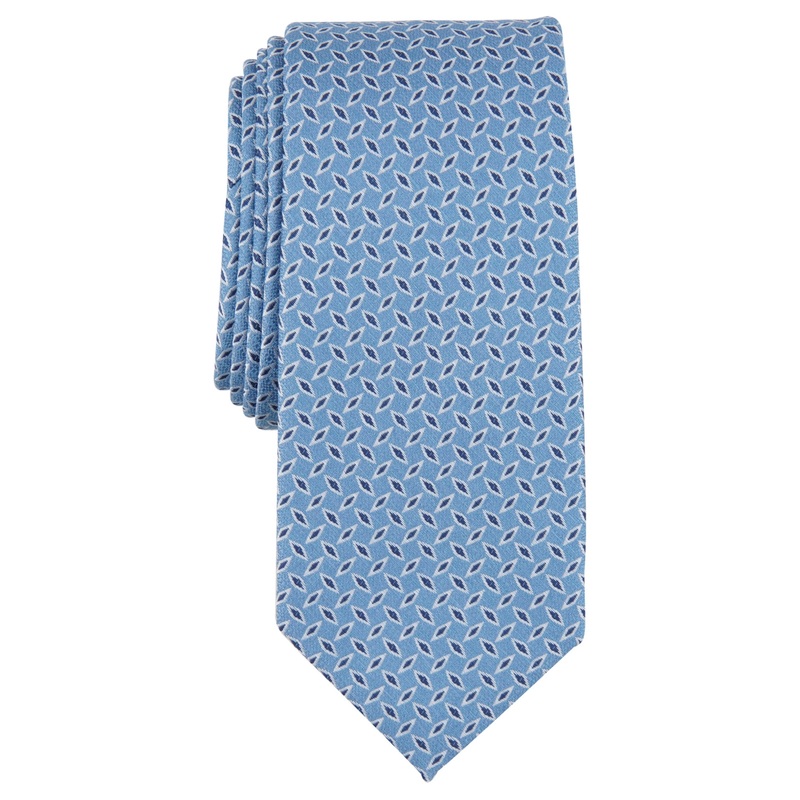 Alfani Men's Holland Textured Tie Ocean Blue Necktie