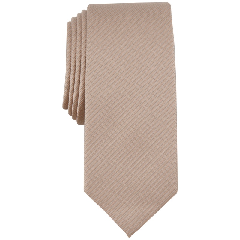 Alfani Men's Necktie Andree Solid Taupe Tie