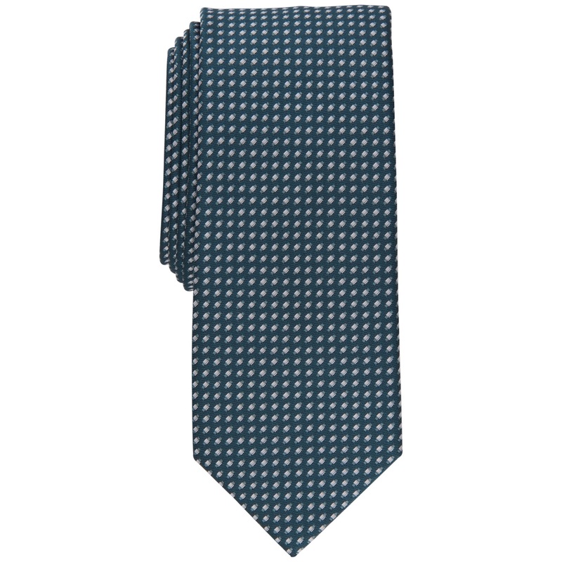 Alfani Mens Bolton Slim Tie Teal Green Necktie
