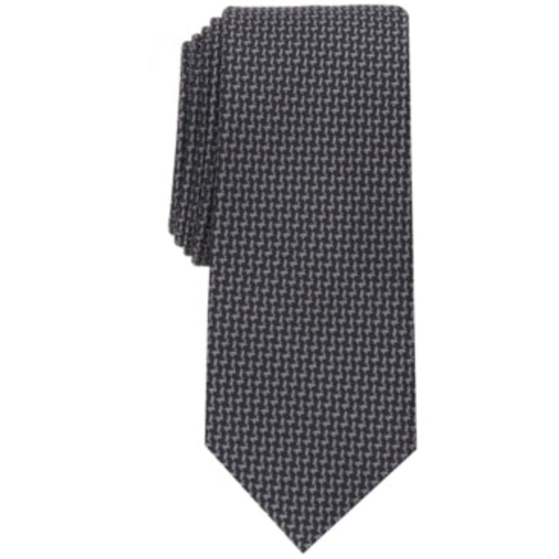 Alfani Mens Necktie Palazzo Mini Tie Black