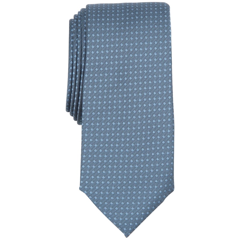 Alfani Mens Tie  Allendale Dot Print Tie Blue Necktie