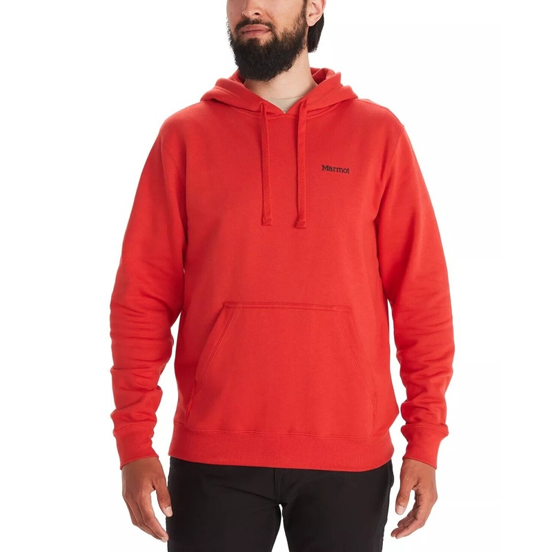 MARMOT Mens Marmot M Dot Hoody Sweatshirt XL Red Hoodie