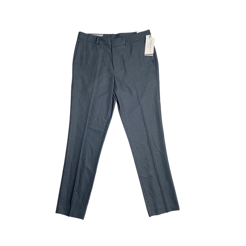Perry Ellis Portfolio Mens Slim Fit Twill Dress Pants Blue 33 x 32