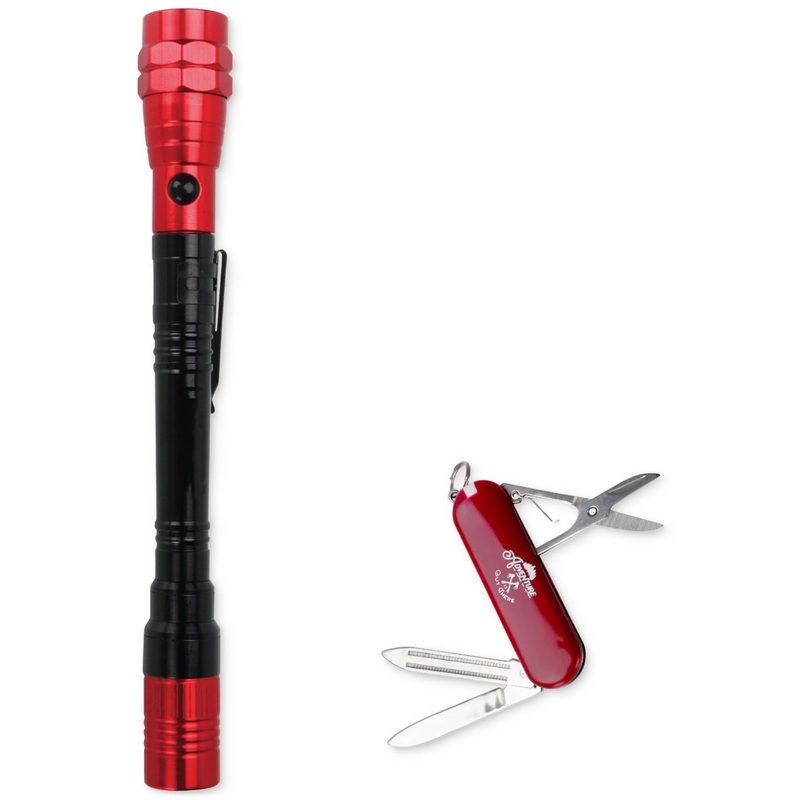 Adventure Mens 4 in 1 Flashlight Medium Red