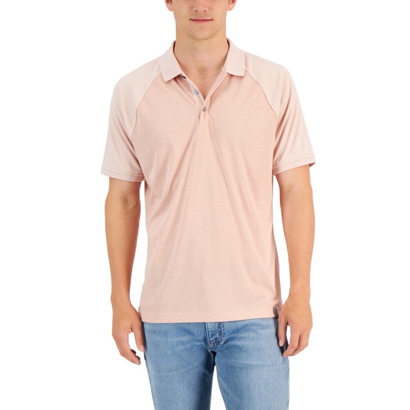 Alfani Men's AlfaTech Polo Polished Nude Medium