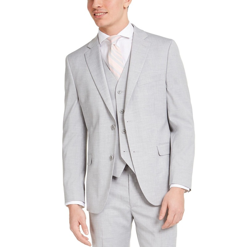 Alfani Men's Slim-Fit Stretch Solid Suit Jacket Light Grey 40L