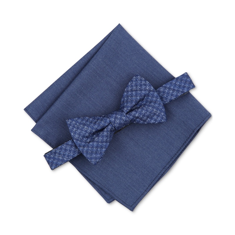 Bar III Mens Milan Bow Tie  Navy Blue Necktie