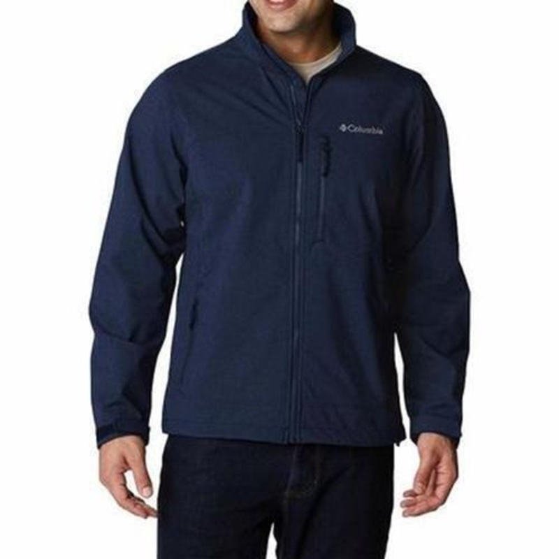 COLUMBIA Men's Cruiser Valley Full-Zip Softshell Jacket Medium Navy Blue