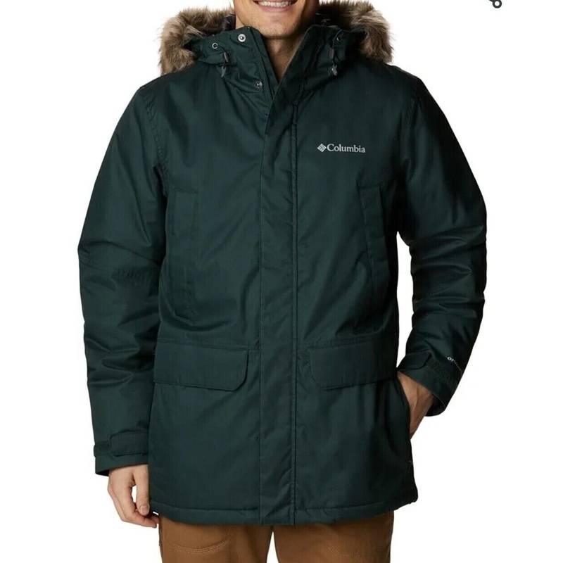 Columbia Men's Penns Creek II Parka Coat XL Green Water Resistant