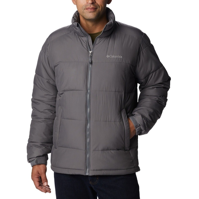 COLUMBIA Men's Pike Lake Water Resistant Jacket Small Grey