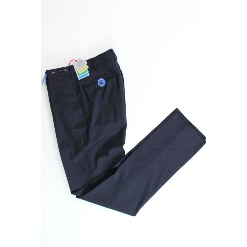PT Torino PT01 Mens Modern Fit Stretch Dress Pants EU 48 US 32 Navy Wool $395