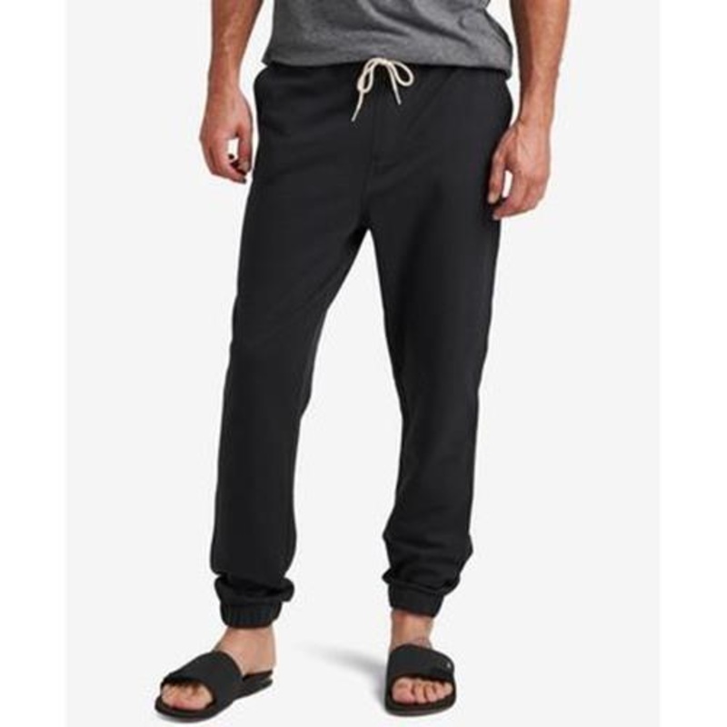 REEF Men's Thorp Fleece Joggers Pants Black Large