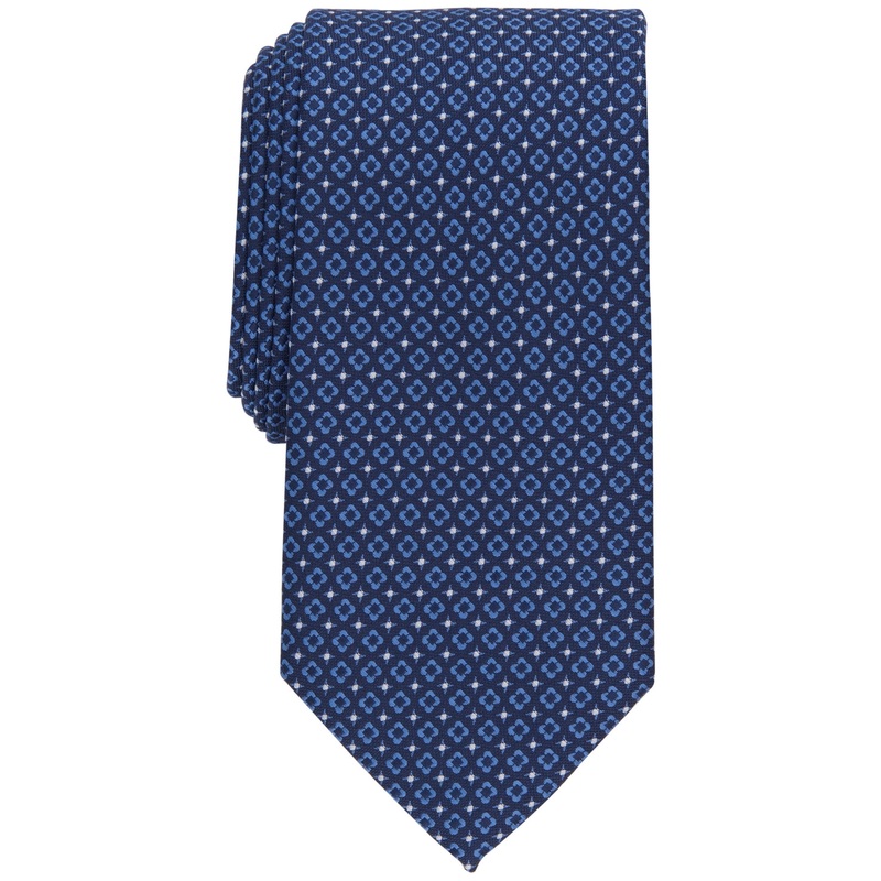 Club Room Mens Floral Medallion Tie Royal Blue Necktie