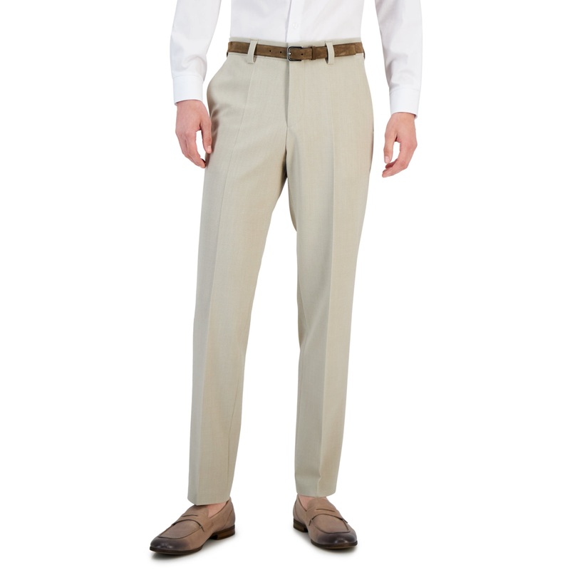 Hugo Boss Men's Modern-Fit Superflex Tan Dress Pants Size 40 x 32