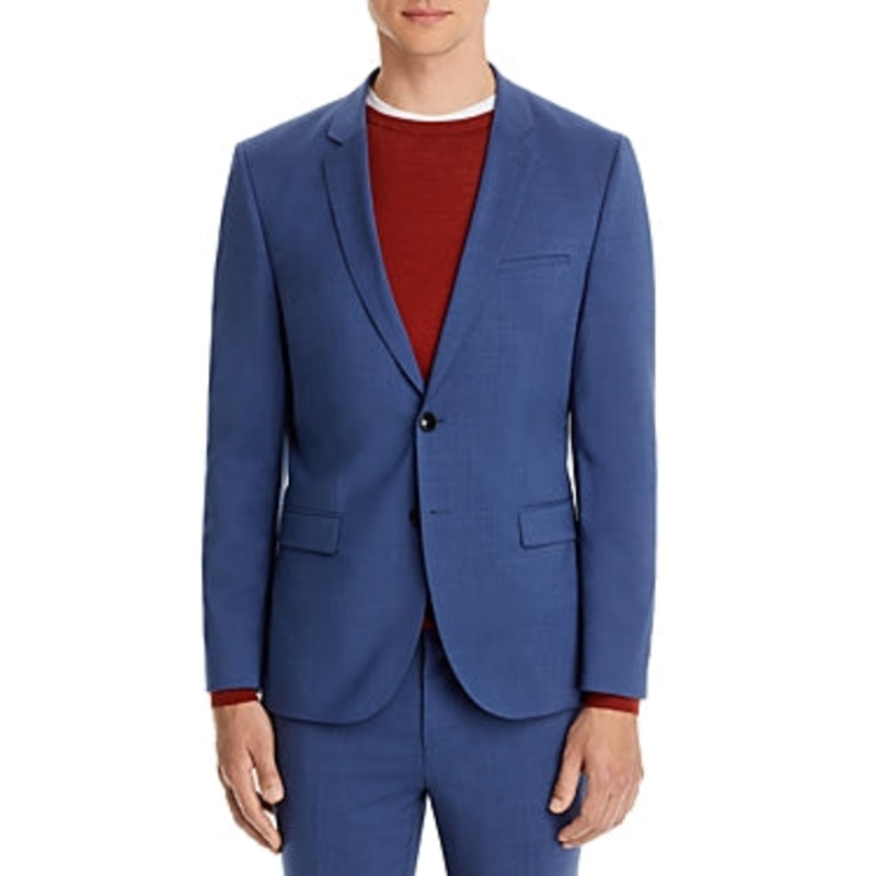 Hugo Boss Superflex Arti Extra Slim Fit Suit Jacket 46R Open Blue