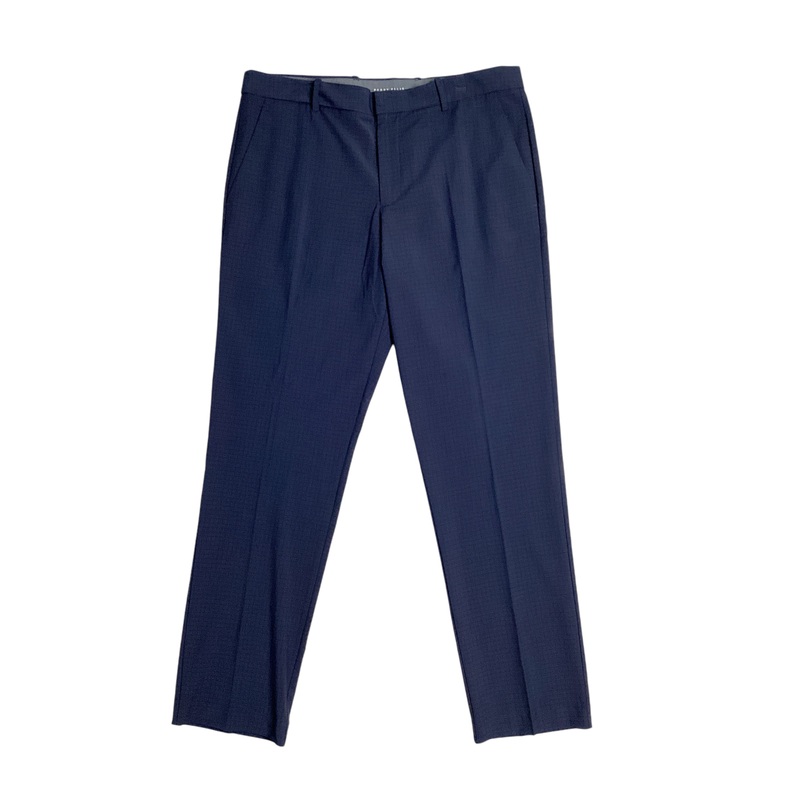 Perry Ellis Portfolio Mens Modern Fit Resolution Pants Navy Blue 33 x 30