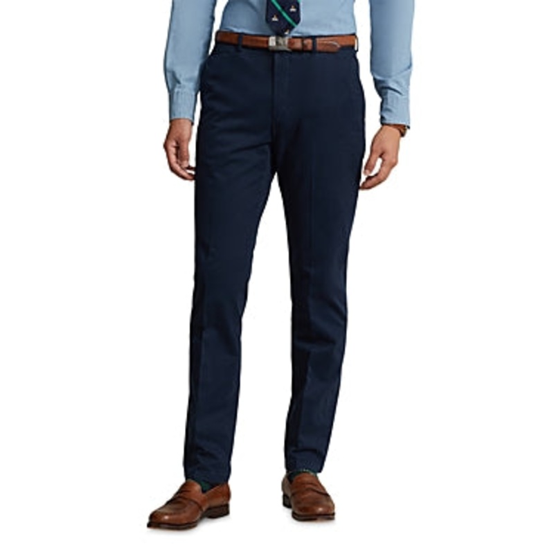 Polo Ralph Lauren Mens Regualr Fit Dyed Chino Suit Dress Pants Blue 38 x 34