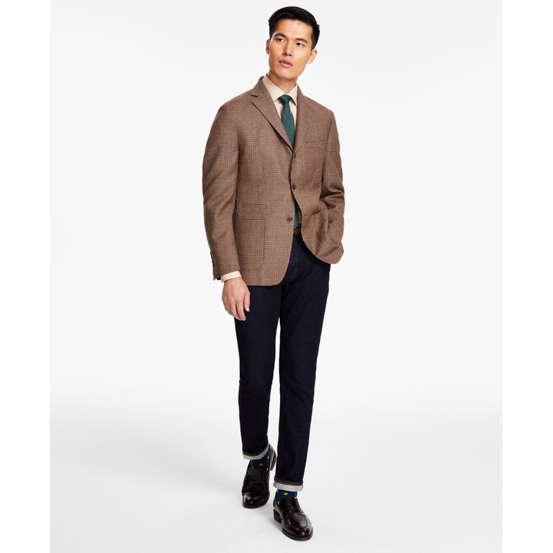 Tallia Mens Slim Fit Wool Blend Sport Coat Blazer Charcoal Grey 44L
