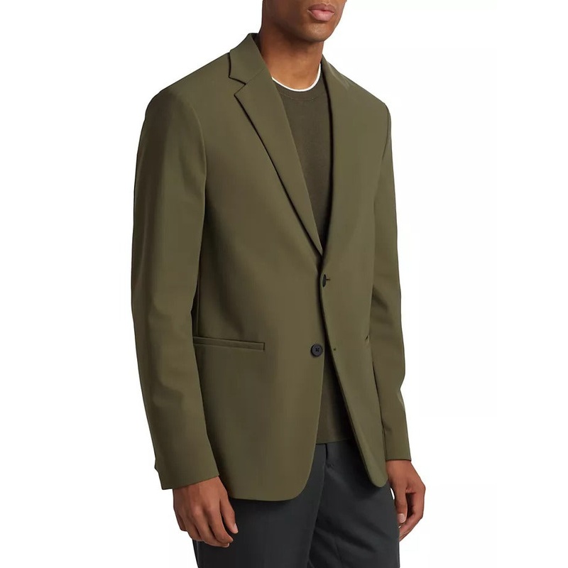 Theory Clinton Precision Ponte Slim Fit Unconstructed Blazer Sportcoat 38R Green