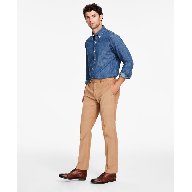 Tommy Hilfiger Mens Corduroy Dress Pants Tan 38 x 32