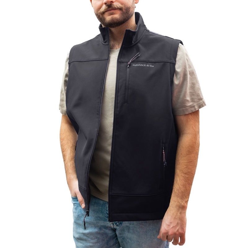 Hawke Co. Mens Soft Shell Vest Black Small