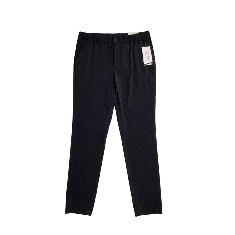 Perry Ellis Portfolio Mens Slim Fit Drawstring Dress Pants Black XL