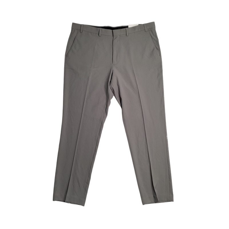 Perry Ellis Portfolio Mens Slim Fit Golf Pants Smoke Pea Grey 33 x 32